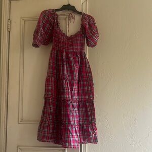 Hill House Red Plaid Dress